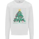 Fitness Merry Fitmas Christmas Tree Gym Mens Sweatshirt Jumper White