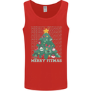 Fitness Merry Fitmas Christmas Tree Gym Mens Vest Tank Top Red