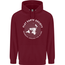 Flat Earth Society Members Around the Globe Childrens Kids Hoodie Maroon
