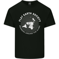 Flat Earth Society Members Around the Globe Mens Cotton T-Shirt Tee Top Black