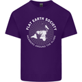 Flat Earth Society Members Around the Globe Mens Cotton T-Shirt Tee Top Purple