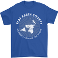 Flat Earth Society Members Around the Globe Mens T-Shirt Cotton Gildan Royal Blue