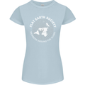 Flat Earth Society Members Around the Globe Womens Petite Cut T-Shirt Light Blue