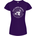 Flat Earth Society Members Around the Globe Womens Petite Cut T-Shirt Purple