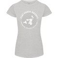 Flat Earth Society Members Around the Globe Womens Petite Cut T-Shirt Sports Grey