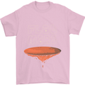 Flat Planet Mars Mens T-Shirt Cotton Gildan Light Pink