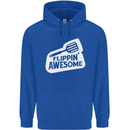 Flipping Awesome Funny Chef BBQ Fathers Day Mens 80% Cotton Hoodie Royal Blue