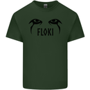 Floki Eyes Vikings Valhalla Odin Mens Cotton T-Shirt Tee Top Forest Green