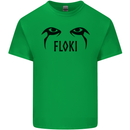 Floki Eyes Vikings Valhalla Odin Mens Cotton T-Shirt Tee Top Irish Green