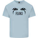 Floki Eyes Vikings Valhalla Odin Mens Cotton T-Shirt Tee Top Light Blue