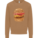 Food Your Opinion Funny Chef BBQ Cook Mens Sweatshirt Jumper Caramel Latte