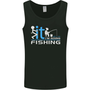 Fook It I'm Going Fishing Funny Fisherman Mens Vest Tank Top Black