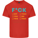 Fook Off Yeah You Me This Funny Offensive Mens Cotton T-Shirt Tee Top Red