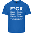 Fook Off Yeah You Me This Funny Offensive Mens Cotton T-Shirt Tee Top Royal Blue