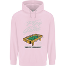 Foosball Play the Game Football Footy Childrens Kids Hoodie Light Pink
