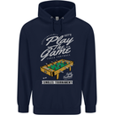 Foosball Play the Game Football Footy Mens 80% Cotton Hoodie Navy Blue