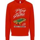 Foosball Play the Game Football Footy Mens Sweatshirt Jumper Bright Red