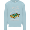 Foosball Play the Game Football Footy Mens Sweatshirt Jumper Light Blue