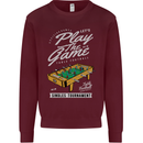 Foosball Play the Game Football Footy Mens Sweatshirt Jumper Maroon
