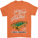 Foosball Play the Game Football Footy Mens T-Shirt Cotton Gildan Orange