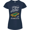 Foosball Play the Game Football Footy Womens Petite Cut T-Shirt Navy Blue