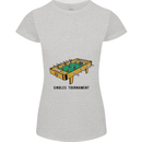 Foosball Play the Game Football Footy Womens Petite Cut T-Shirt Sports Grey