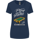 Foosball Play the Game Football Footy Womens Wider Cut T-Shirt Navy Blue