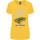Foosball Play the Game Football Footy Womens Wider Cut T-Shirt Yellow