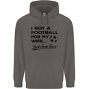 Football for My Wife Best Swap Ever Funny Mens 80% Cotton Hoodie Charcoal