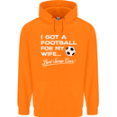 Football for My Wife Best Swap Ever Funny Mens 80% Cotton Hoodie Orange