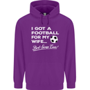 Football for My Wife Best Swap Ever Funny Mens 80% Cotton Hoodie Purple