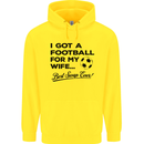 Football for My Wife Best Swap Ever Funny Mens 80% Cotton Hoodie Yellow
