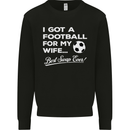 Football for My Wife Best Swap Ever Funny Mens Sweatshirt Jumper Black