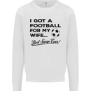 Football for My Wife Best Swap Ever Funny Mens Sweatshirt Jumper White