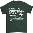 Football for My Wife Best Swap Ever Funny Mens T-Shirt Cotton Gildan Forest Green