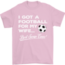 Football for My Wife Best Swap Ever Funny Mens T-Shirt Cotton Gildan Light Pink