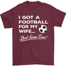 Football for My Wife Best Swap Ever Funny Mens T-Shirt Cotton Gildan Maroon