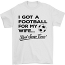 Football for My Wife Best Swap Ever Funny Mens T-Shirt Cotton Gildan White