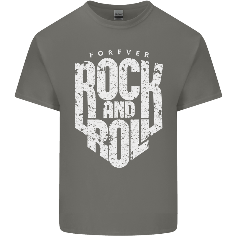Forever Rock and Roll Guitar Music Kids T-Shirt Childrens Charcoal