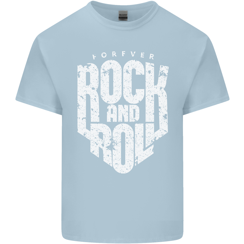 Forever Rock and Roll Guitar Music Kids T-Shirt Childrens Light Blue