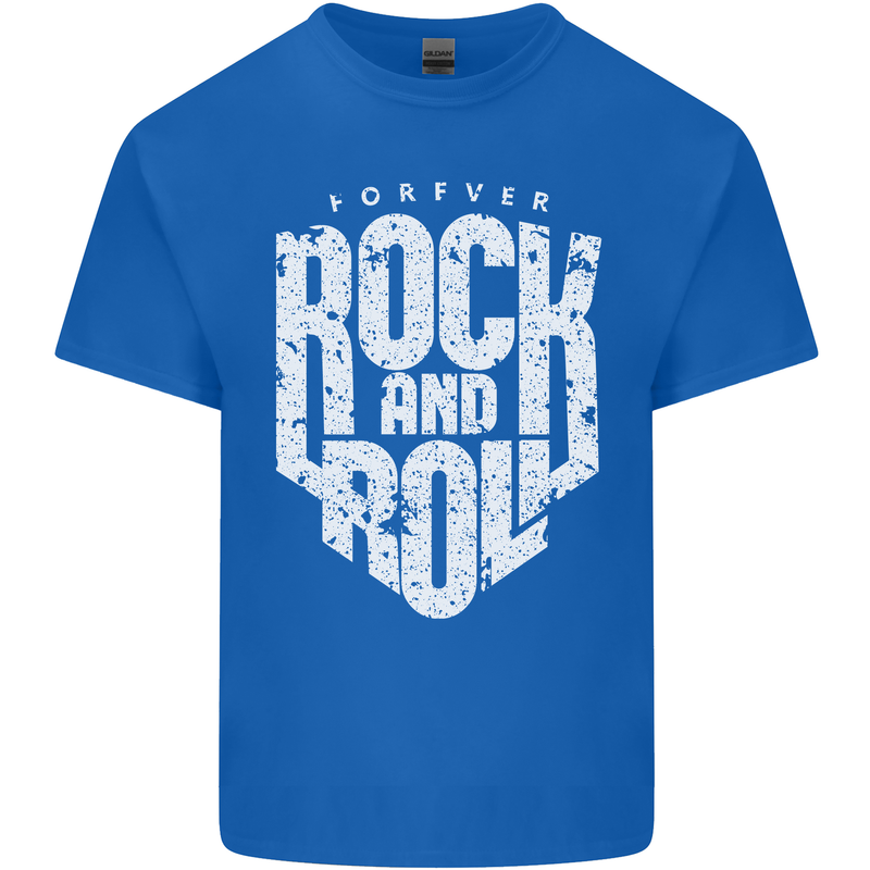 Forever Rock and Roll Guitar Music Kids T-Shirt Childrens Royal Blue