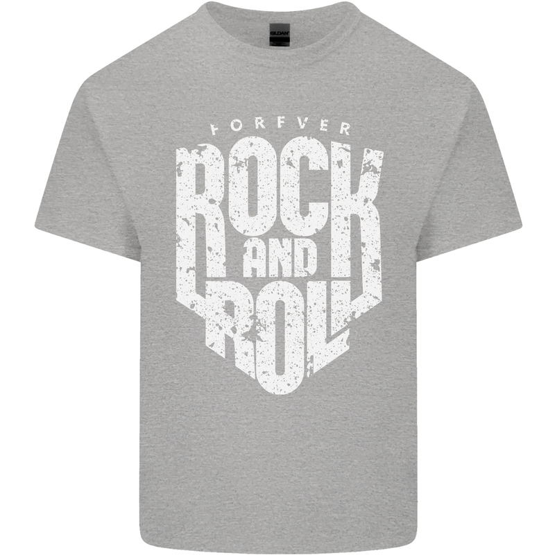 Forever Rock and Roll Guitar Music Kids T-Shirt Childrens Sports Grey