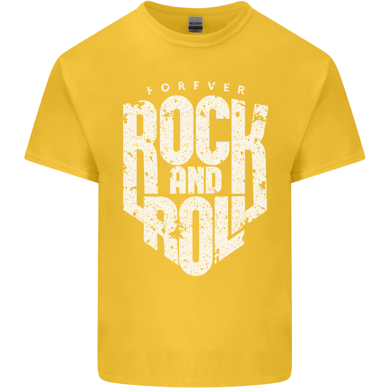 Forever Rock and Roll Guitar Music Kids T-Shirt Childrens Yellow