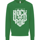 Forever Rock and Roll Guitar Music Mens Sweatshirt Jumper Irish Green