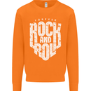 Forever Rock and Roll Guitar Music Mens Sweatshirt Jumper Orange