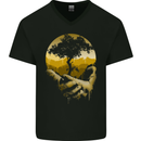 Forsaken Planet Environment Climate Change Mens V-Neck Cotton T-Shirt Black