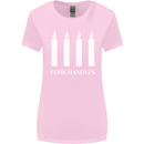 Four Candles Fork Handles Funny Two Ronnies Womens Wider Cut T-Shirt Light Pink