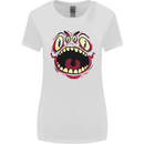Four Eyed Scary Monster Halloween Womens Wider Cut T-Shirt White