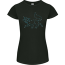 Fox Celtic Zodiac Sign Womens Petite Cut T-Shirt Black