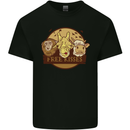 Free Kisses Animals Cow Monkey Giraffe Mens Cotton T-Shirt Tee Top Black